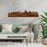 Skyline Leiden Palissander houten cadeau decoratie relatiegeschenk van WoodWideCities