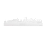 Skyline Leiden Wit glanzend gerecycled kunststof cadeau decoratie relatiegeschenk van WoodWideCities
