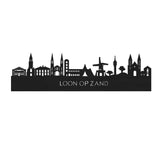 Skyline Loon op Zand Black houten cadeau decoratie relatiegeschenk van WoodWideCities