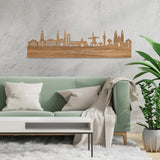 Skyline Loon op Zand Eiken houten cadeau decoratie relatiegeschenk van WoodWideCities