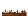 Skyline Loon op Zand Palissander houten cadeau decoratie relatiegeschenk van WoodWideCities
