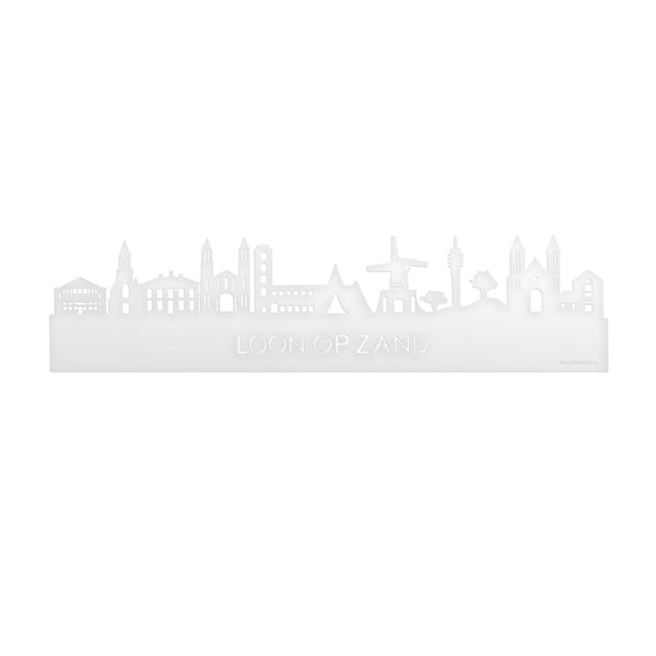 Skyline Loon op Zand Wit Glanzend 80 cm Zonder verlichting houten cadeau decoratie relatiegeschenk van WoodWideCities