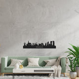 Skyline Maassluis Zwart houten cadeau decoratie relatiegeschenk van WoodWideCities