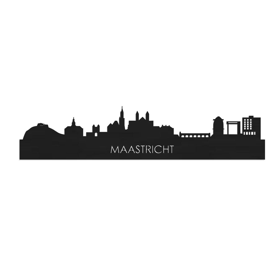 Skyline Maastricht Black houten cadeau decoratie relatiegeschenk van WoodWideCities