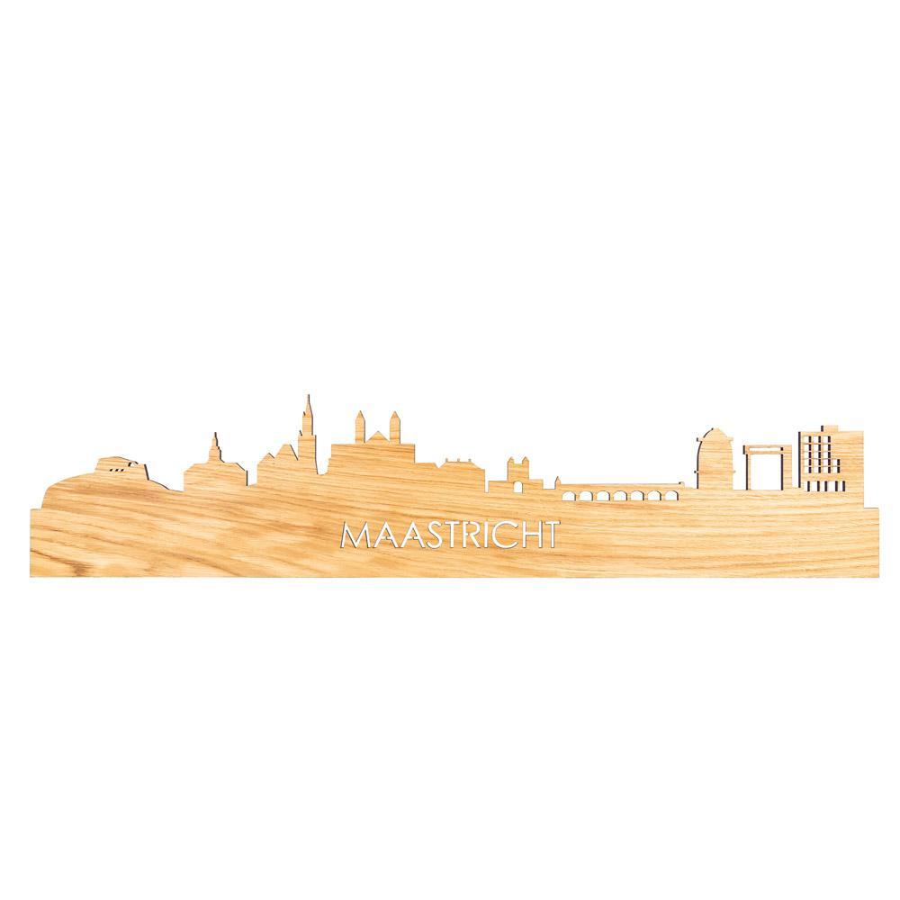 Skyline Maastricht Eiken houten cadeau decoratie relatiegeschenk van WoodWideCities