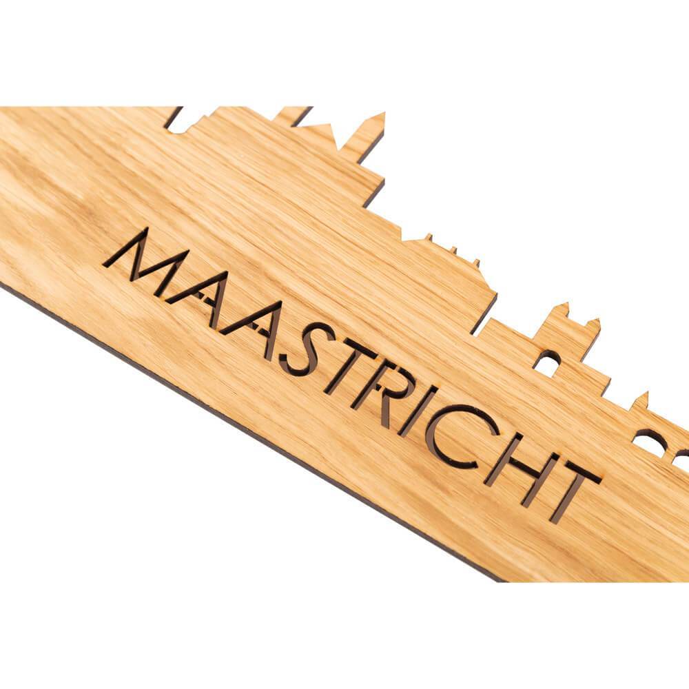Skyline Maastricht Eiken houten cadeau decoratie relatiegeschenk van WoodWideCities