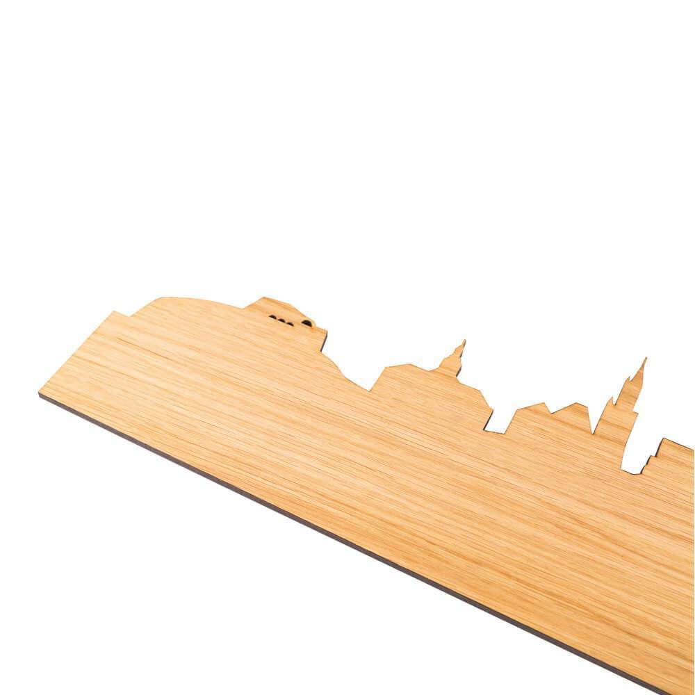 Skyline Maastricht Eiken houten cadeau decoratie relatiegeschenk van WoodWideCities