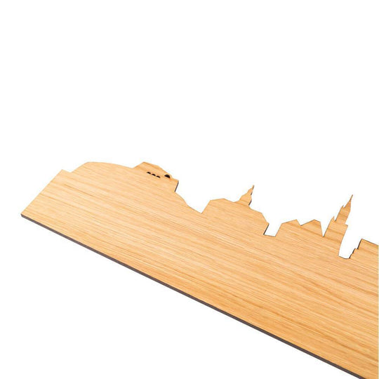 Skyline Maastricht Eiken houten cadeau decoratie relatiegeschenk van WoodWideCities