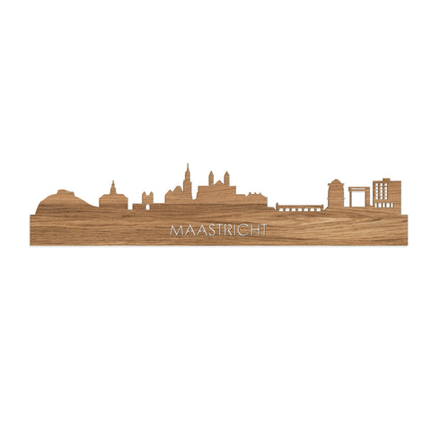 Skyline Maastricht Eiken houten cadeau decoratie relatiegeschenk van WoodWideCities