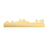 Skyline Maastricht Metallic Goud gerecycled kunststof cadeau decoratie relatiegeschenk van WoodWideCities