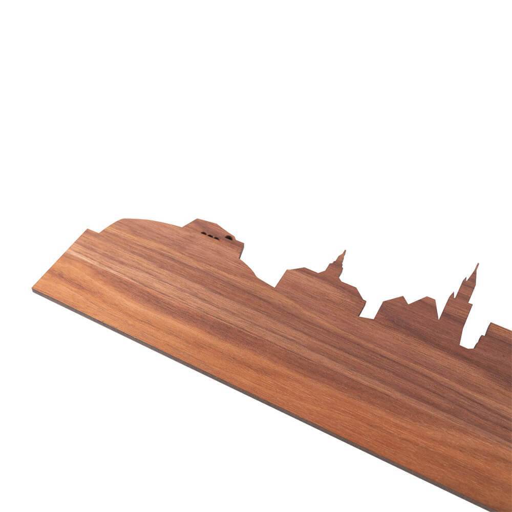 Skyline Maastricht Noten houten cadeau decoratie relatiegeschenk van WoodWideCities