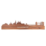 Skyline Maastricht Noten houten cadeau decoratie relatiegeschenk van WoodWideCities