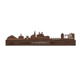 Skyline Maastricht Noten houten cadeau decoratie relatiegeschenk van WoodWideCities