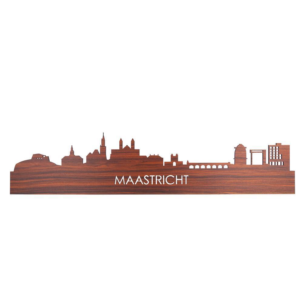 Skyline Maastricht Palissander houten cadeau decoratie relatiegeschenk van WoodWideCities
