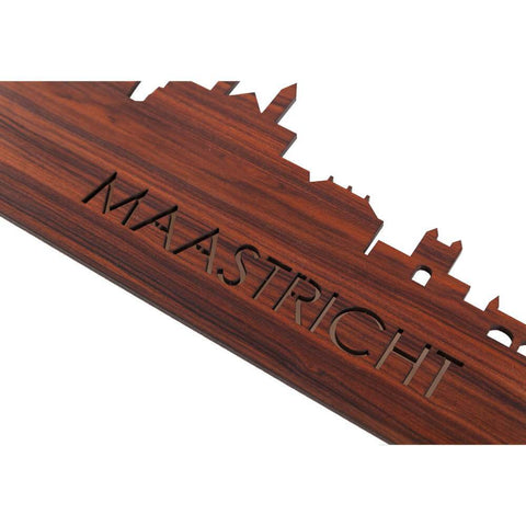 Skyline Maastricht Palissander houten cadeau decoratie relatiegeschenk van WoodWideCities
