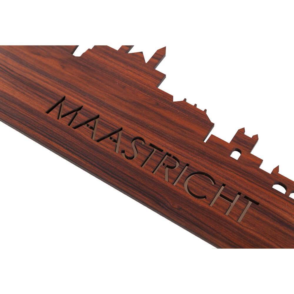 Skyline Maastricht Palissander houten cadeau decoratie relatiegeschenk van WoodWideCities