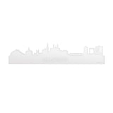 Skyline Maastricht Wit glanzend gerecycled kunststof cadeau decoratie relatiegeschenk van WoodWideCities