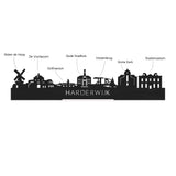 Skyline Magneet Harderwijk houten cadeau decoratie relatiegeschenk van WoodWideCities