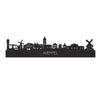 Skyline Meppel Zwart houten cadeau decoratie relatiegeschenk van WoodWideCities
