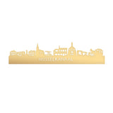 Skyline Musselkanaal Metallic Goud gerecycled kunststof cadeau decoratie relatiegeschenk van WoodWideCities