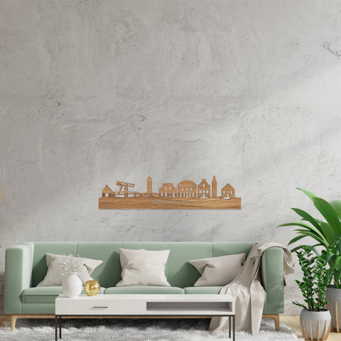 Skyline Nieuwkoop Eiken houten cadeau decoratie relatiegeschenk van WoodWideCities