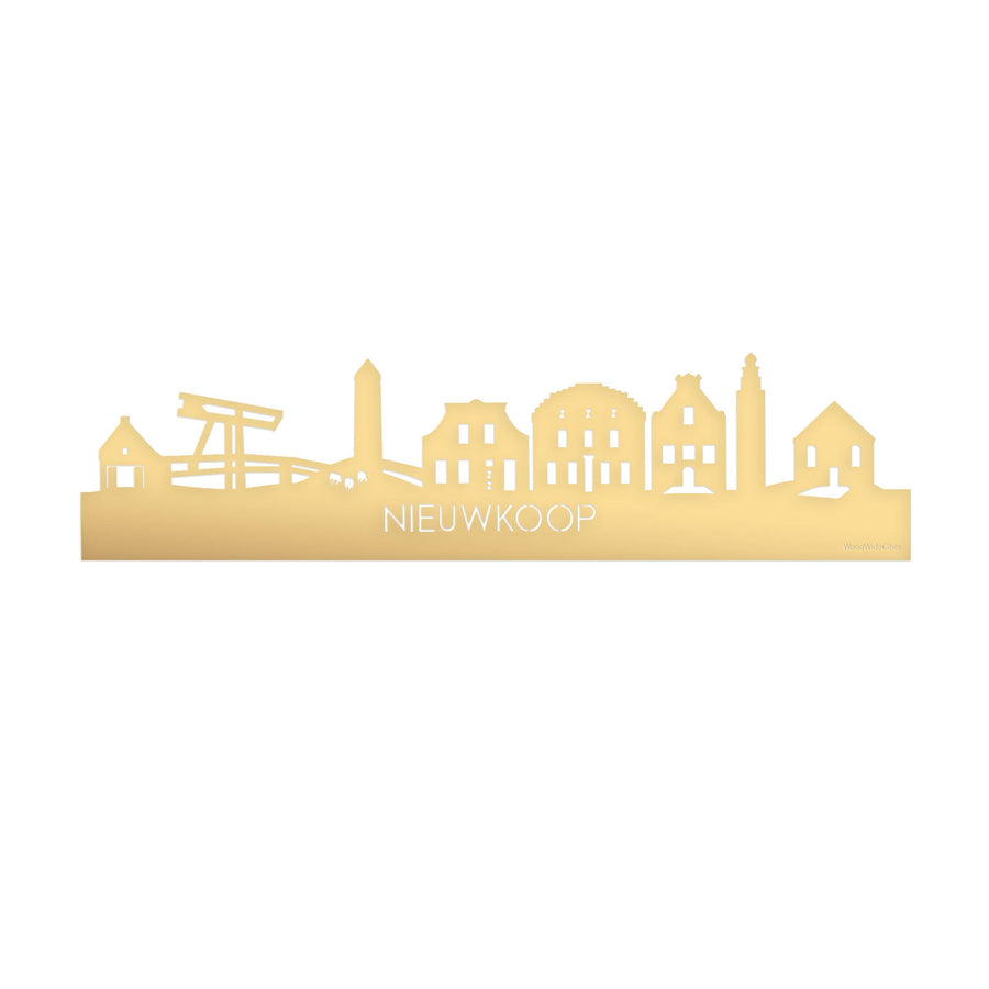 Skyline Nieuwkoop Metallic Goud gerecycled kunststof cadeau decoratie relatiegeschenk van WoodWideCities