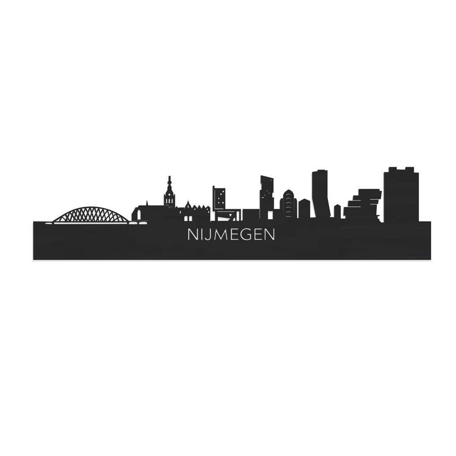 Skyline Nijmegen Black houten cadeau decoratie relatiegeschenk van WoodWideCities
