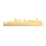 Skyline Oldenzaal Metallic Goud gerecycled kunststof cadeau decoratie relatiegeschenk van WoodWideCities