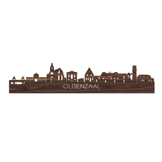 Skyline Oldenzaal Noten houten cadeau decoratie relatiegeschenk van WoodWideCities