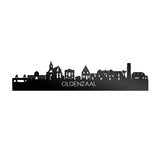 Skyline Oldenzaal Zwart glanzend gerecycled kunststof cadeau decoratie relatiegeschenk van WoodWideCities