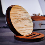 Skyline Onderzetters Annen Eiken en noten houten cadeau decoratie relatiegeschenk van WoodWideCities