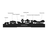 Skyline Onderzetters Annen Eiken en noten houten cadeau decoratie relatiegeschenk van WoodWideCities