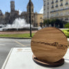 Skyline Onderzetters Valencia Eiken en noten houten cadeau decoratie relatiegeschenk van WoodWideCities