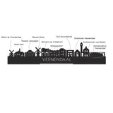 Skyline Onderzetters Veenendaal Eiken en noten houten cadeau decoratie relatiegeschenk van WoodWideCities