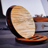Skyline Onderzetters Woerden Eiken en noten houten cadeau decoratie relatiegeschenk van WoodWideCities