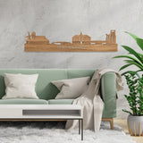 Skyline Oost-Souburg Eiken houten cadeau decoratie relatiegeschenk van WoodWideCities