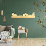 Skyline Oost-Souburg Metallic Goud gerecycled kunststof cadeau decoratie relatiegeschenk van WoodWideCities