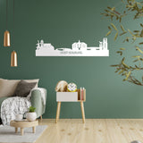 Skyline Oost-Souburg Wit glanzend gerecycled kunststof cadeau decoratie relatiegeschenk van WoodWideCities