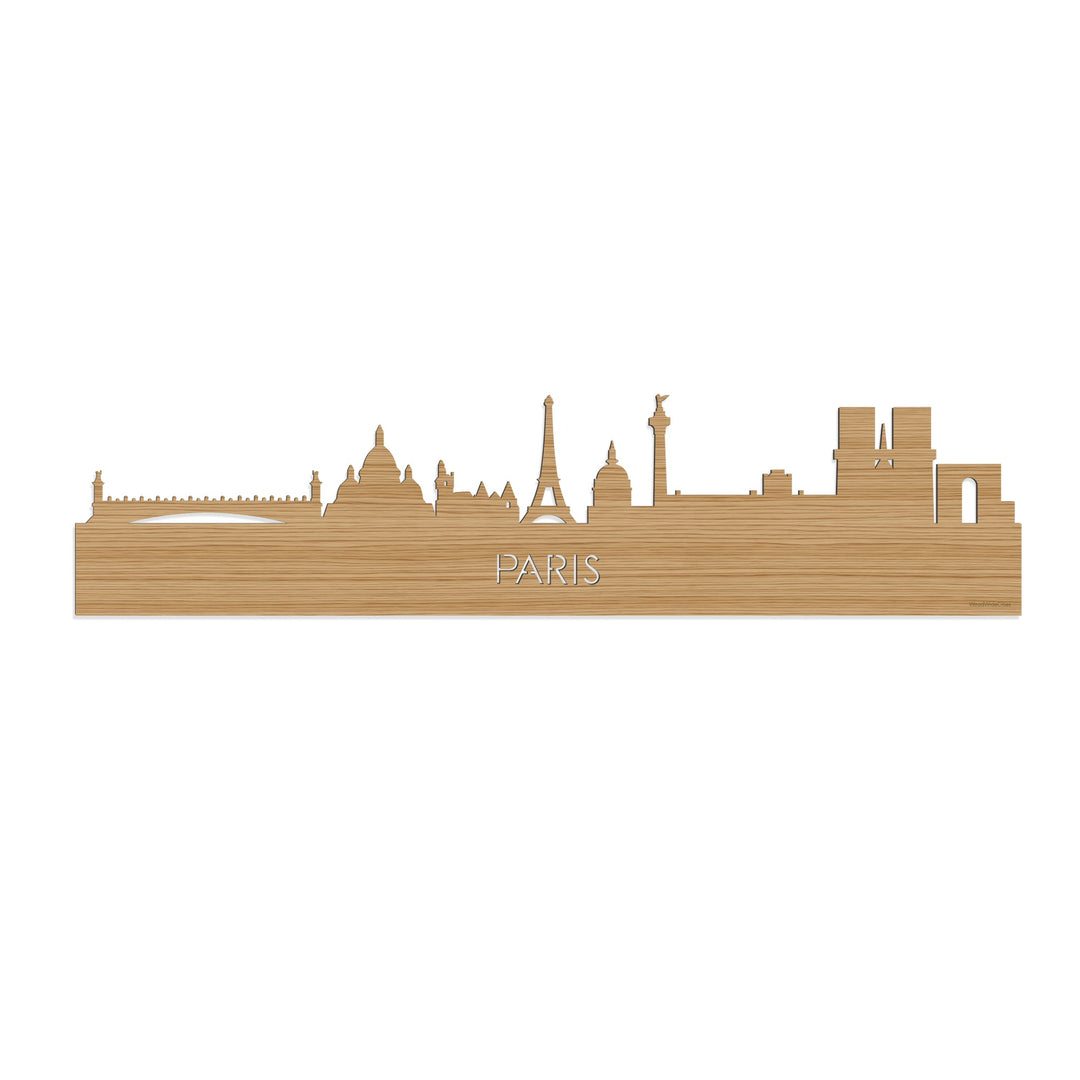 Skyline Parijs Bamboe houten cadeau decoratie relatiegeschenk van WoodWideCities