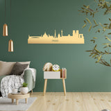 Skyline Parijs Metallic Goud gerecycled kunststof cadeau decoratie relatiegeschenk van WoodWideCities