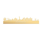 Skyline Purmerend Metallic Goud gerecycled kunststof cadeau decoratie relatiegeschenk van WoodWideCities
