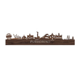 Skyline Purmerend Noten houten cadeau decoratie relatiegeschenk van WoodWideCities