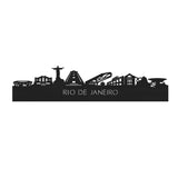 Skyline Rio de Janeiro Zwart houten cadeau decoratie relatiegeschenk van WoodWideCities