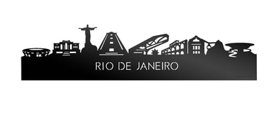Skyline Rio de Janeiro Zwart Glanzend