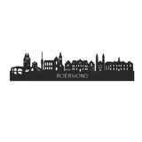 Skyline Roermond Zwart houten cadeau decoratie relatiegeschenk van WoodWideCities