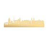 Skyline Roermond Metallic Goud gerecycled kunststof cadeau decoratie relatiegeschenk van WoodWideCities