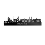 Skyline Roermond Zwart glanzend gerecycled kunststof cadeau decoratie relatiegeschenk van WoodWideCities