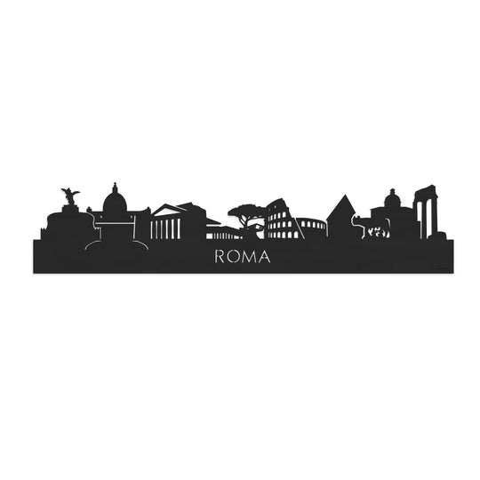 Skyline Rome Black 80 cm Zonder verlichting  houten cadeau decoratie relatiegeschenk van WoodWideCities