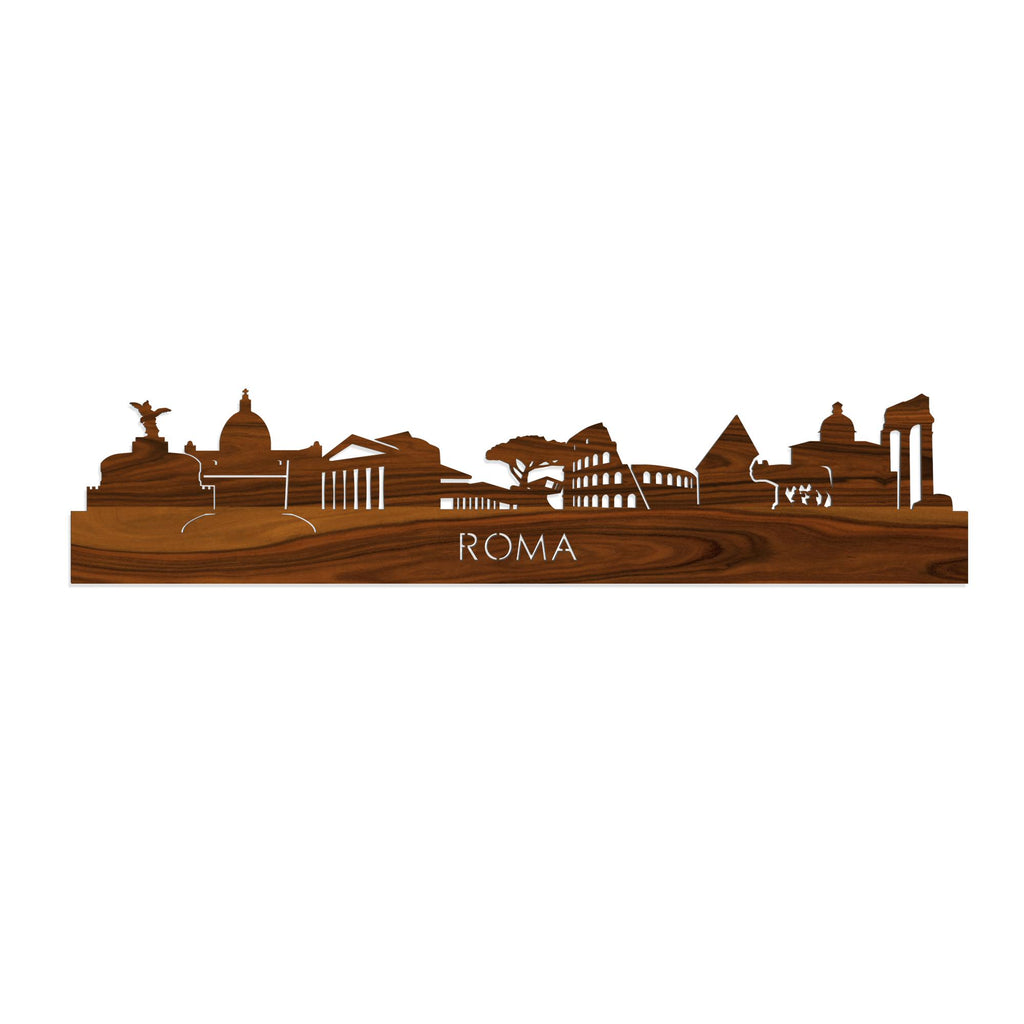 Skyline Rome Palissander 80 cm Zonder verlichting  houten cadeau decoratie relatiegeschenk van WoodWideCities