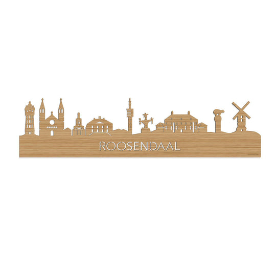 Skyline Roosendaal Bamboe houten cadeau decoratie relatiegeschenk van WoodWideCities